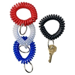Baumgartens Wrist Coil Key Chain, Assorted Colors, 1 Count