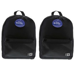 BAZIC Products® Basic Backpack, 16", Black, Pack of 2
