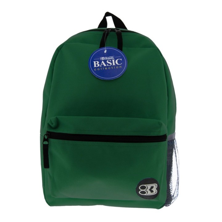 BAZIC Products® 16" Green Basic Collection Backpack