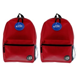 BAZIC Products® Basic Backpack 16" Burgundy, Pack of 2