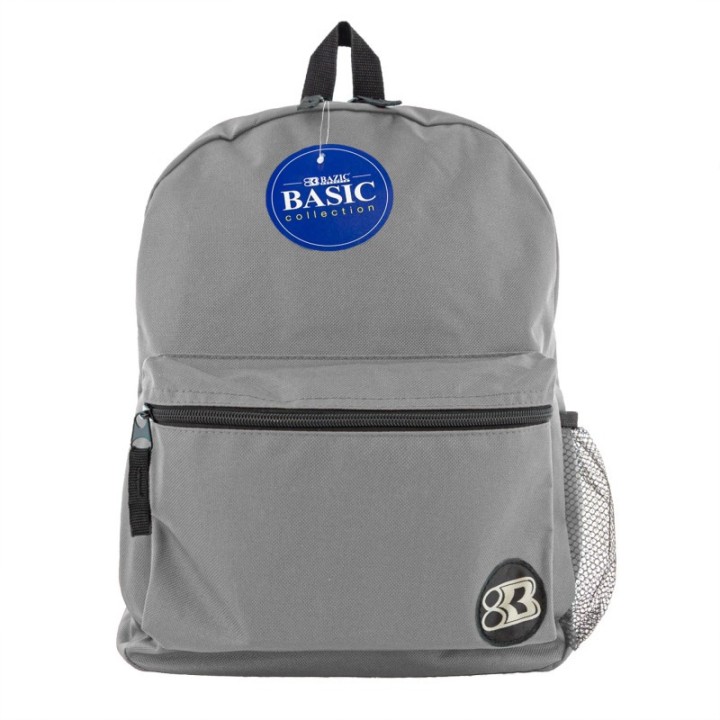 BAZIC Products® 16" Basic Backpack, Gray