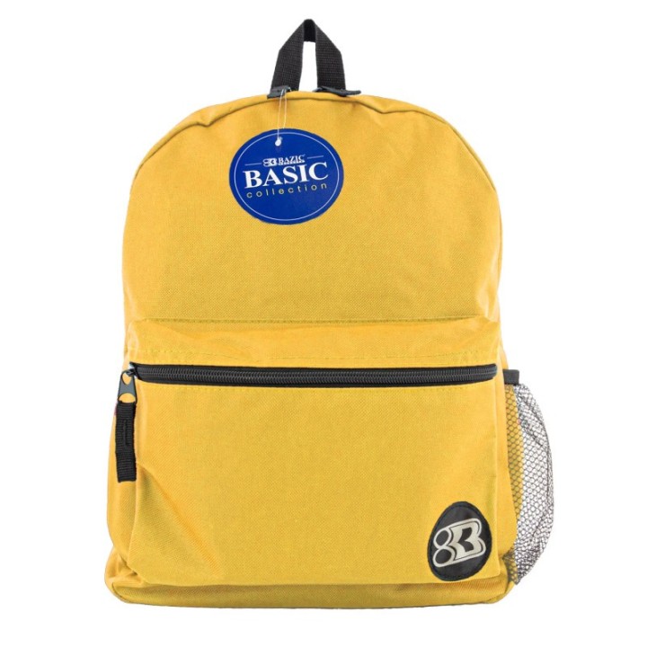 BAZIC Products® 16" Basic Backpack, Mustard