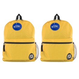 BAZIC Products® 16" Basic Backpack, Mustard, Pack of 2