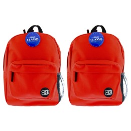 BAZIC Products® Classic Backpack 17" Red, Pack of 2