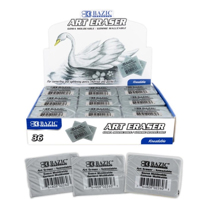 BAZIC Products® Kneadable Art Eraser, Pack of 36