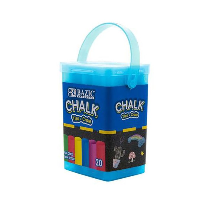 BAZIC Products® Color Chalk, 20/Bucket