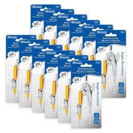 BAZIC Products® Metal Ball Bearing Compass with #2 Wood Pencil, Pack of 12