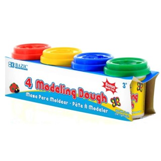 BAZIC Products® Modeling Dough, 2 oz. Multi Color, Pack of 4