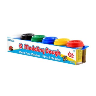 BAZIC Products® Modeling Dough, 2 oz. Multi Color, Pack of 6