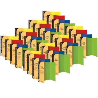 BAZIC Products® Tri-Fold Corrugated Presentation Board, 36" x 48", Assorted Colors, Pack of 24