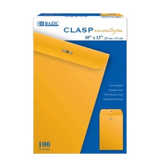 BAZIC Products® Clasp Envelope, 10" x 13", Box of 100