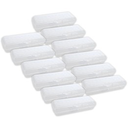BAZIC Products® LUCENT Pencil Case Organizer Box, 8", Clear, Pack of 12