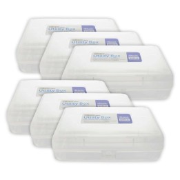 BAZIC Products® Clear Multipurpose Utility Box, Pack of 6