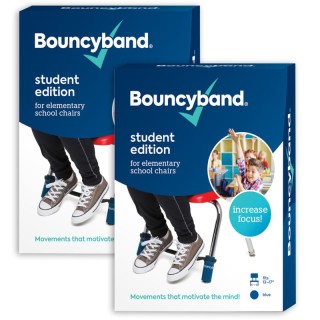 Bouncyband® Chair Band for Elementary School Chairs, Blue, 2 Sets