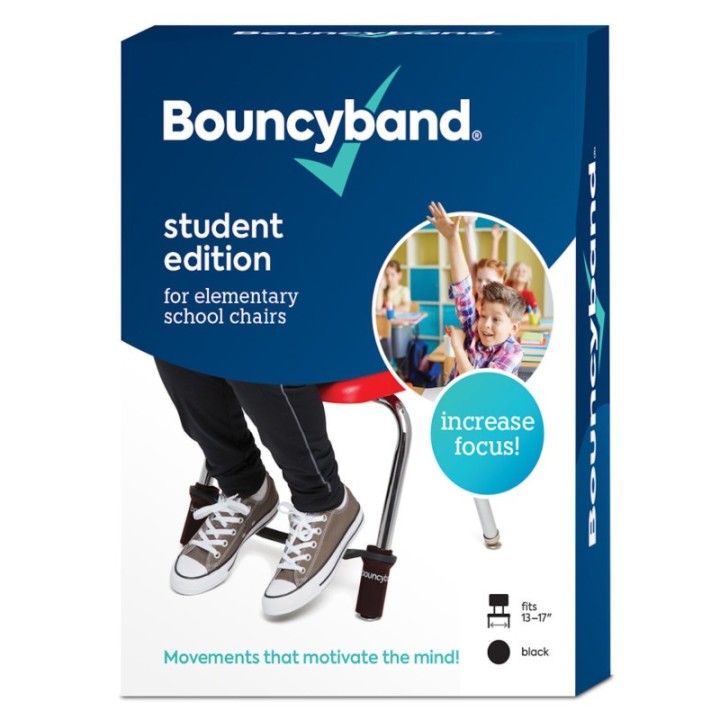 Bouncyband® Chair Band for Elementary School Chairs, Black