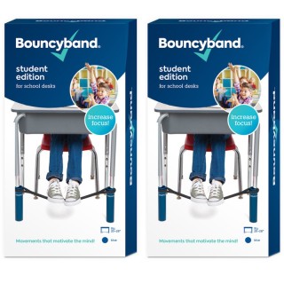 Bouncyband® Chair Band for School Desks, Blue, 2 Sets