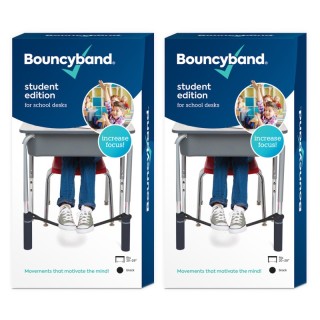 Bouncyband® Chair Band for School Desks, Black, 2 Sets
