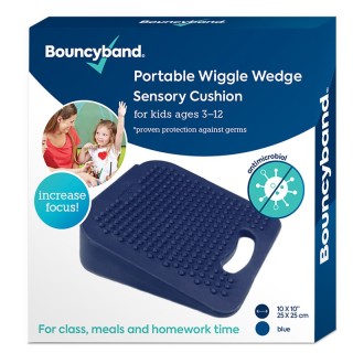 Bouncyband® Antimicrobial Wiggle Wedge Sensory Cushion, 10" Square