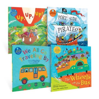 Barefoot Books Kingergarten Transportation Singalongs Book Bundle, Set of 4