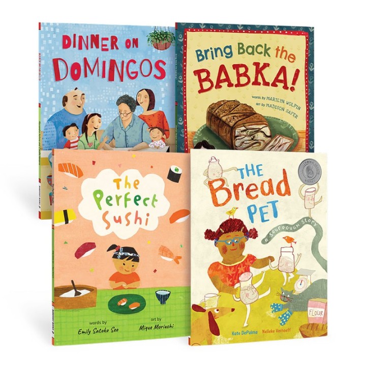 Barefoot Books 2nd Grade Food and Family Book Bundle, Set of 4