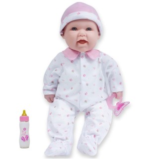 JC Toys La Baby Soft 16" Baby Doll, Pink with Pacifier, Caucasian