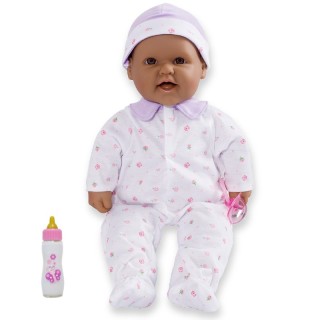 JC Toys La Baby Soft 16" Baby Doll, Purple with Pacifier, Hispanic