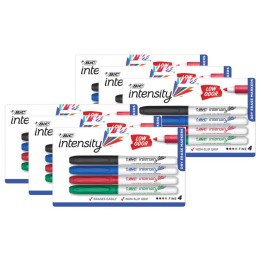 BIC® Great Erase® Low Odor Dry Erase Markers, Fine Point, Assorted Colors, 4 Per Pack, 6 Packs