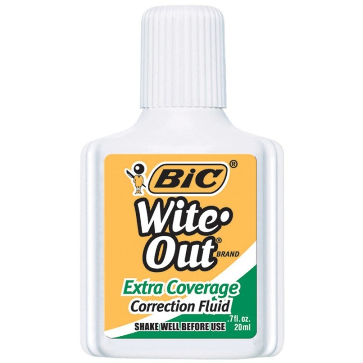 BIC® Wite Out® Correction Fluid, Extra Coverage