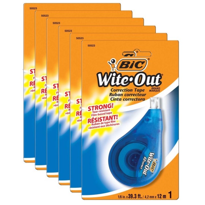BIC® Wite-Out® EZ Correct® Correction Tape, Pack of 6