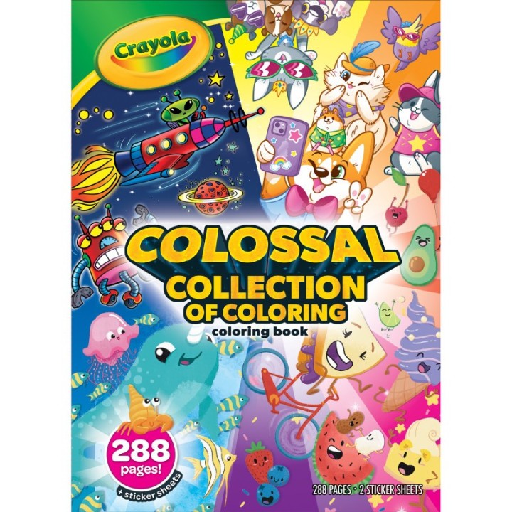 Crayola® Colossal Collection of Coloring, 288 Coloring Book Pages, 2 Sticker Sheets