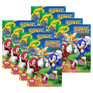 Crayola® Sonic the Hedgehog Coloring Book, 96 Coloring Pages, Pack of 8