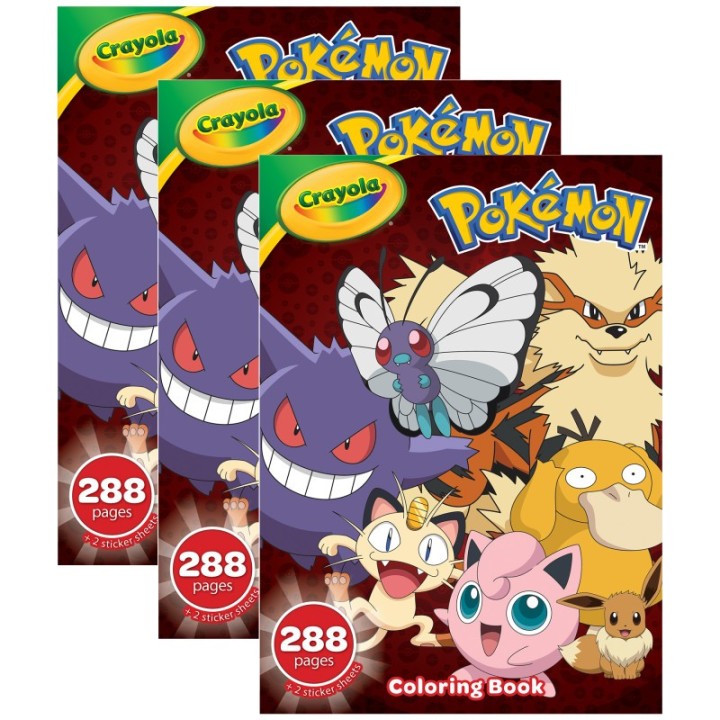 Crayola® Pokémon Coloring Book, 288 Coloring Pages, Pack of 3