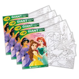 Crayola® Giant Coloring Pages, 12" x 18", Princess, 18 Per Set, 4 Sets