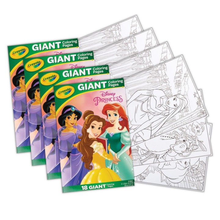 Crayola® Giant Coloring Pages, 12" x 18", Princess, 18 Per Set, 4 Sets