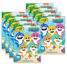 Crayola® Coloring Book, Baby Shark, 96 Pages, Pack of 8