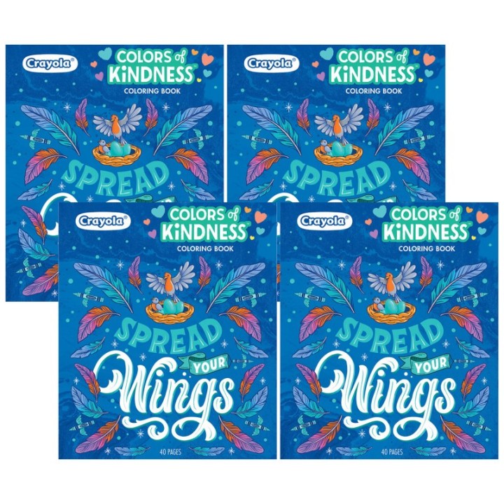 Crayola® Colors of Kindness Adult Coloring Book, Pack of 4