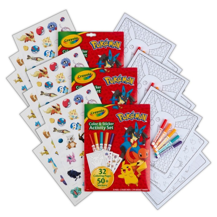 Crayola® Color & Sticker Activity Set, Pokemon, 3 Sets