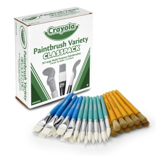 Crayola® Large Variety Paint Brushes Classpack®, 36 Brushes