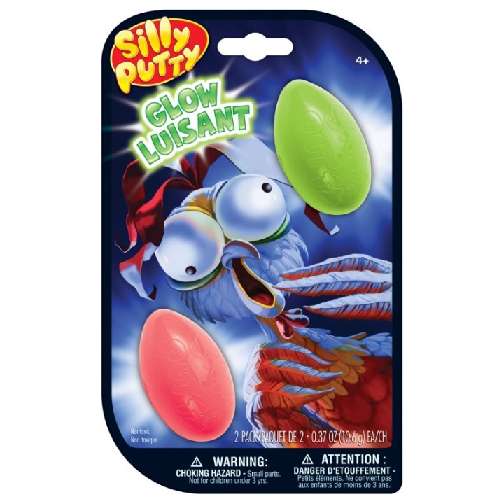Crayola® Silly Putty Glow Eggs, Assorted, 2-Pack