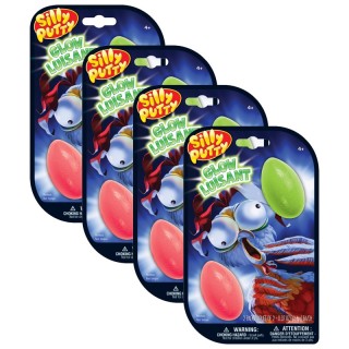 Crayola® Silly Putty Glow Eggs, Assorted, 2 Per Pack, 4 Packs