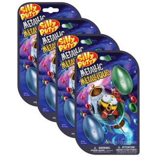Crayola® Silly Putty Metallic Eggs, Assorted, 2 Per Pack, 4 Packs