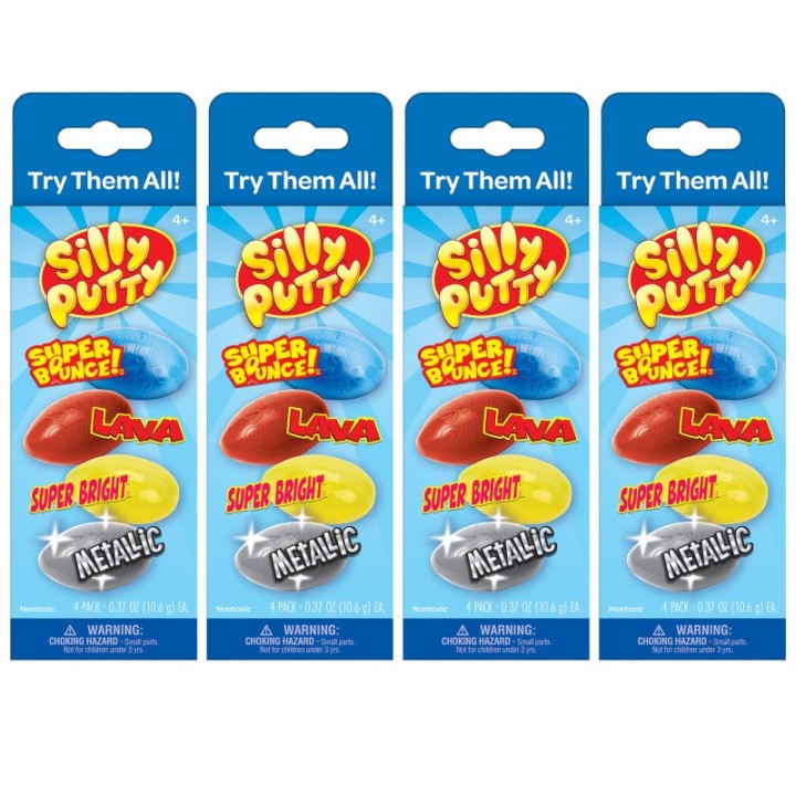 Crayola® Silly Putty Variety Pack, 4 Per Pack, 4 Packs