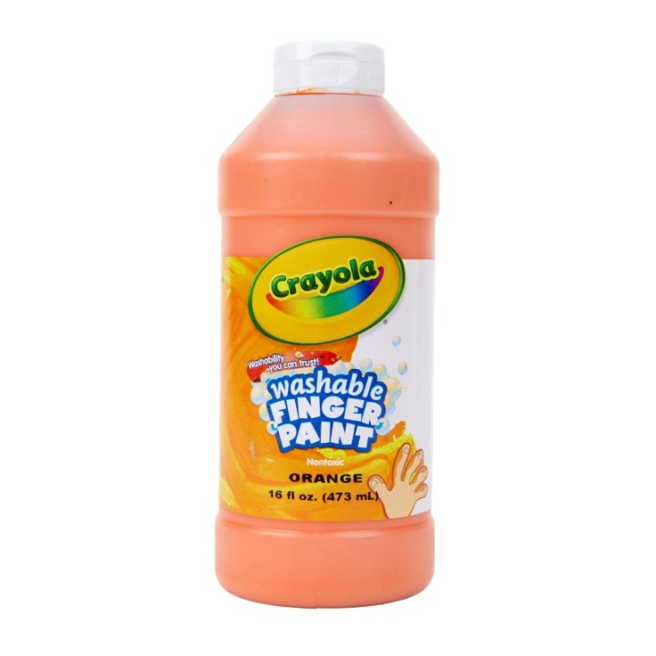 Crayola® Washable Finger Paint, Orange, 16 oz