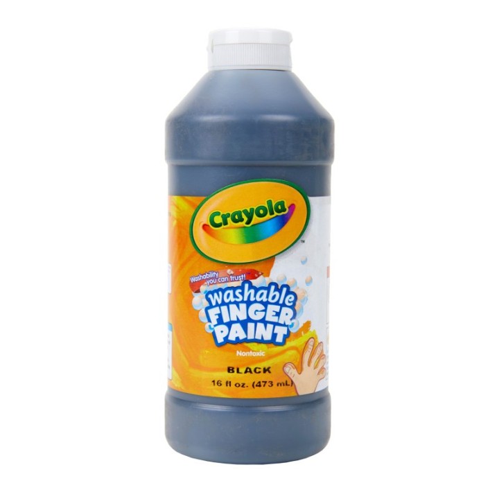 Crayola® Washable Finger Paint, Black, 16 oz