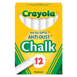 Crayola® Anti-Dust® Chalkboard Chalk, White, 12 Count