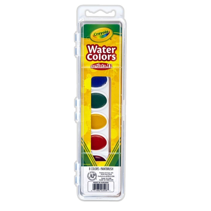 Crayola® Pans Artista II Watercolors Set, 8 Count