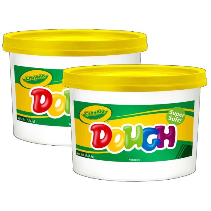 Crayola® Dough, 3lb Resealable Bucket, Yellow, Pack of 2
