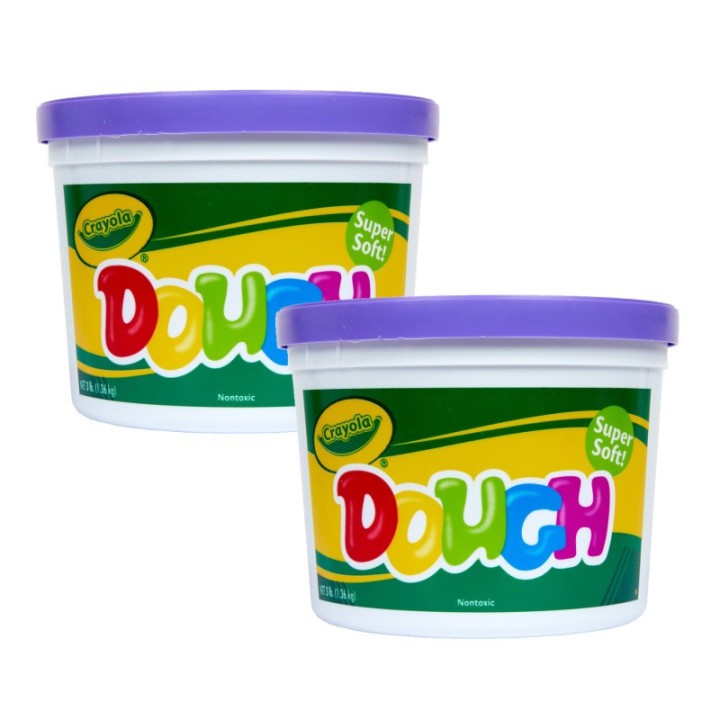 Crayola® Dough, 3lb Resealable Bucket, Purple, Pack of 2