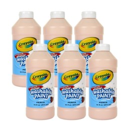 Crayola® Washable Paint, Peach, 16 oz., Pack of 6