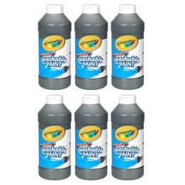 Crayola® Washable Paint, Black, 16 oz. Bottles, Pack of 6